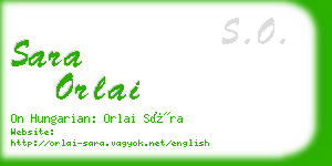 sara orlai business card